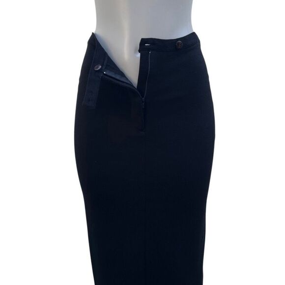 Chelsea Campbell Midi Pencil Skirt Women's Size 6P Black Rayon Blend Stretch - Picture 12 of 14